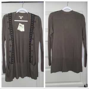 #LuckyBrand Green Long Sleeve Cardigan Size M